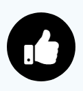 A white thumbs-up icon inside a black circle.